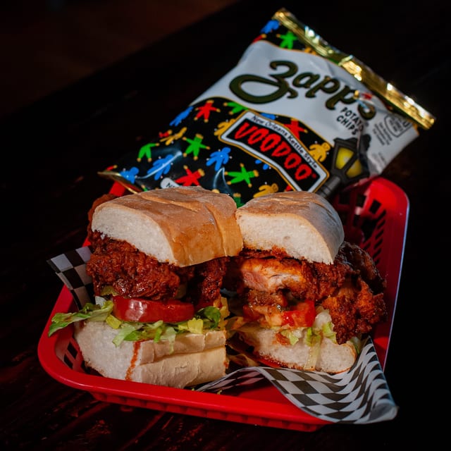 Hot chicken po boy.