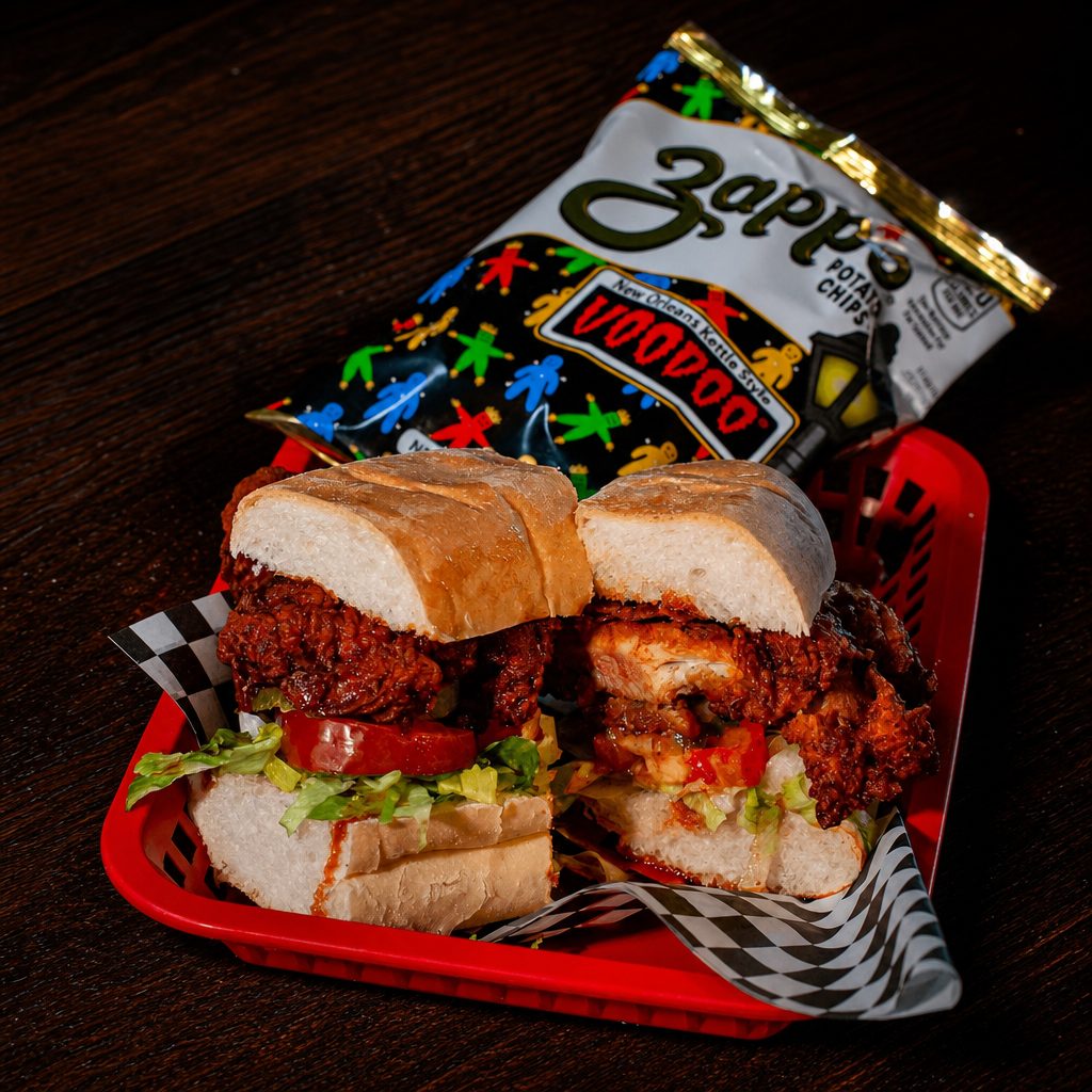 Hot chicken po boy.