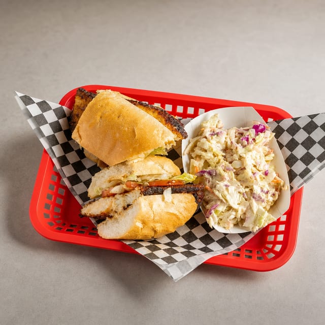 Fried catfish po boy.