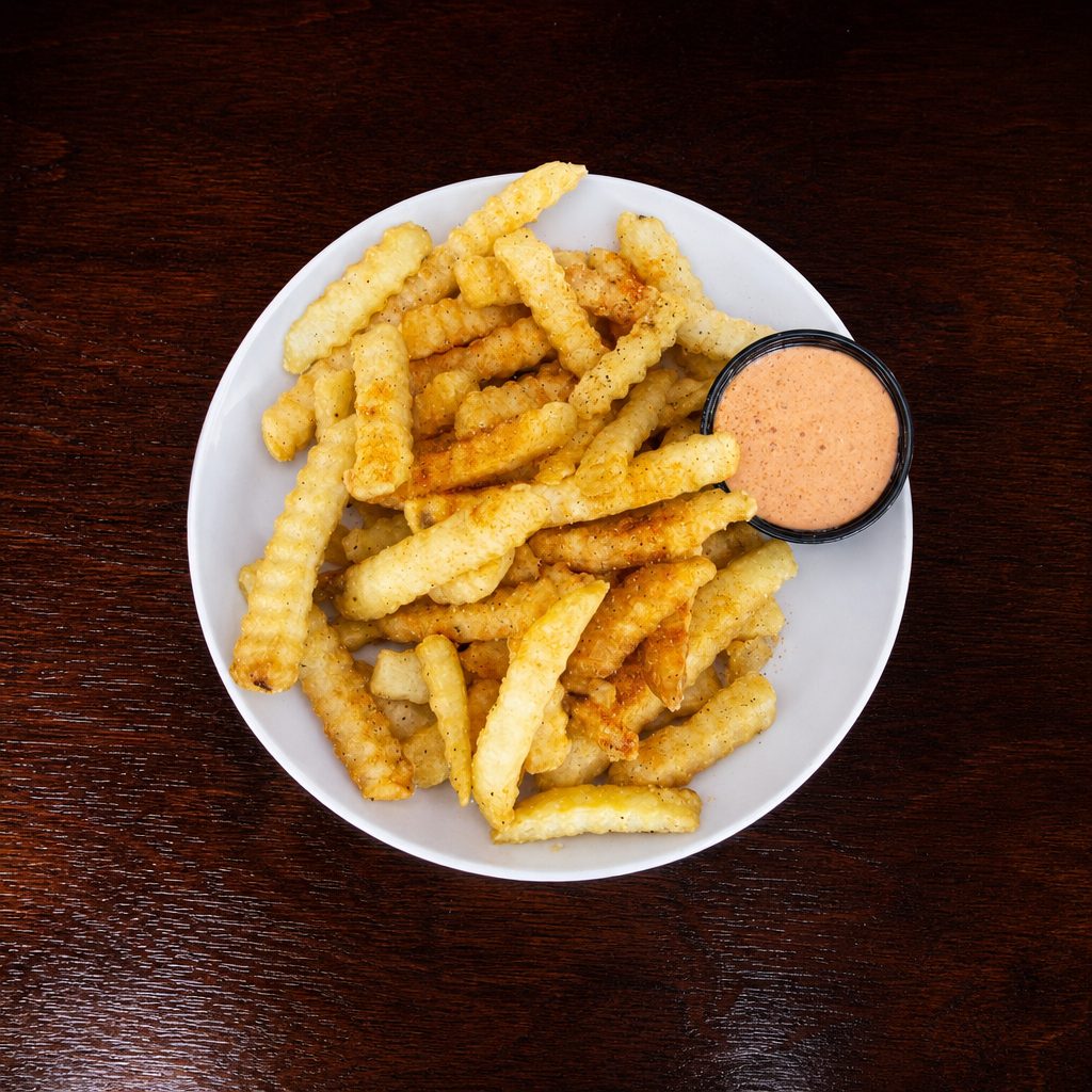 Large crinkle fries.
