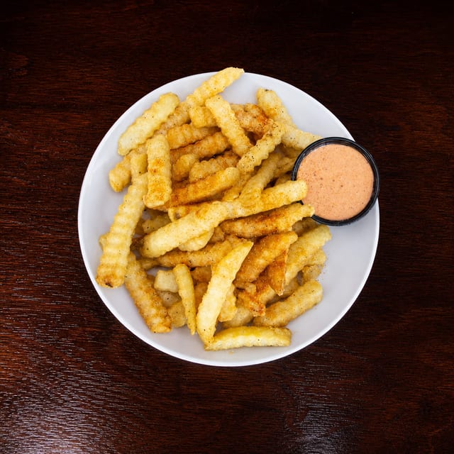 Large crinkle fries.