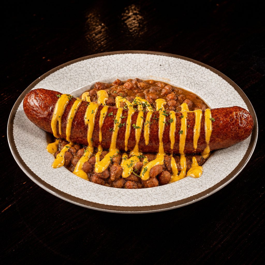 Andouille sausage plate.