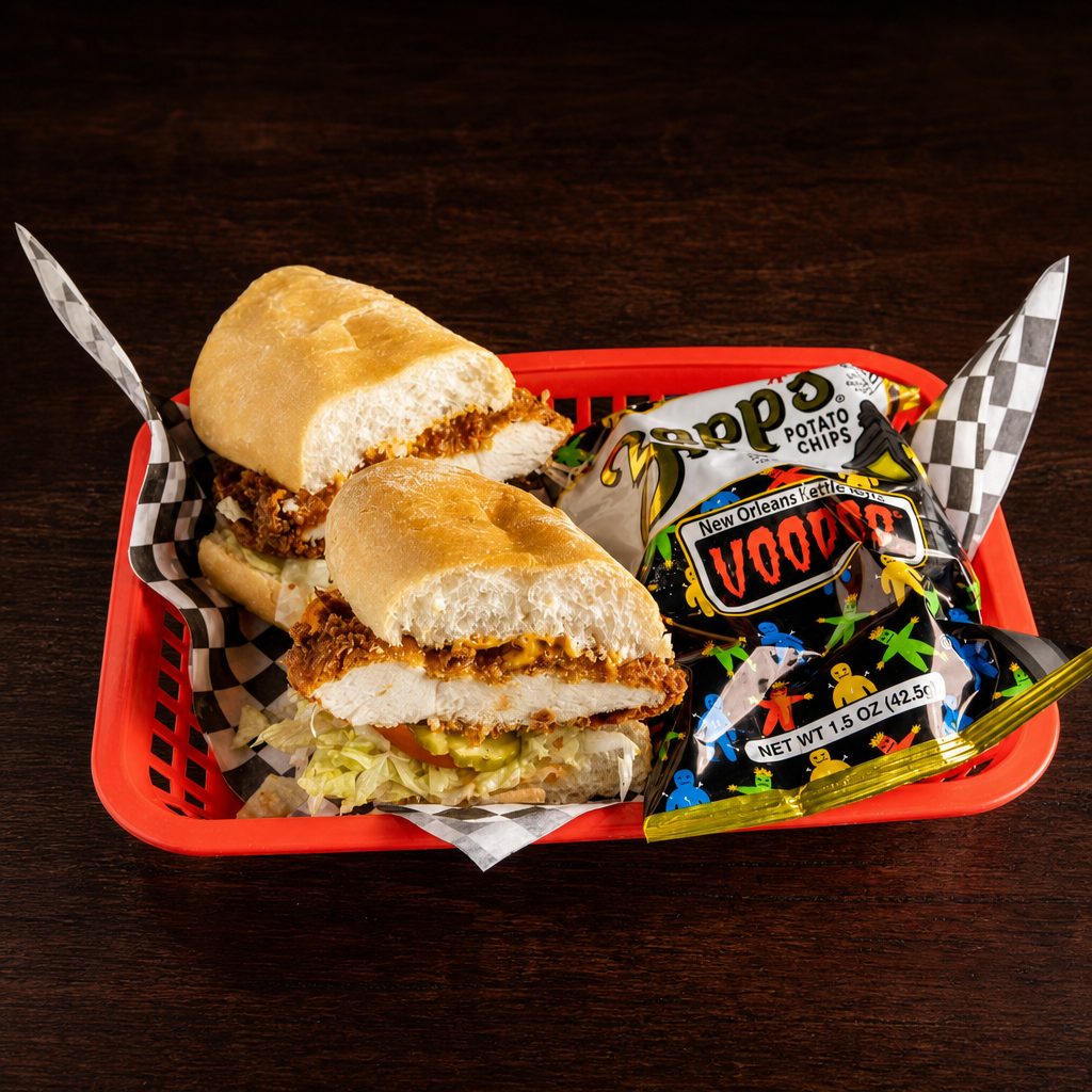 Fried chicken po boy.