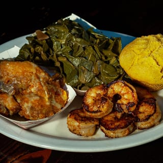 Blackened shrimp plate