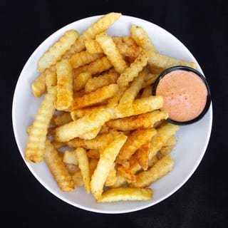 Large crinkle fries